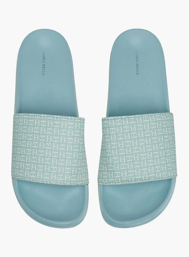 Flora Bella Women Monogram Floral Slides