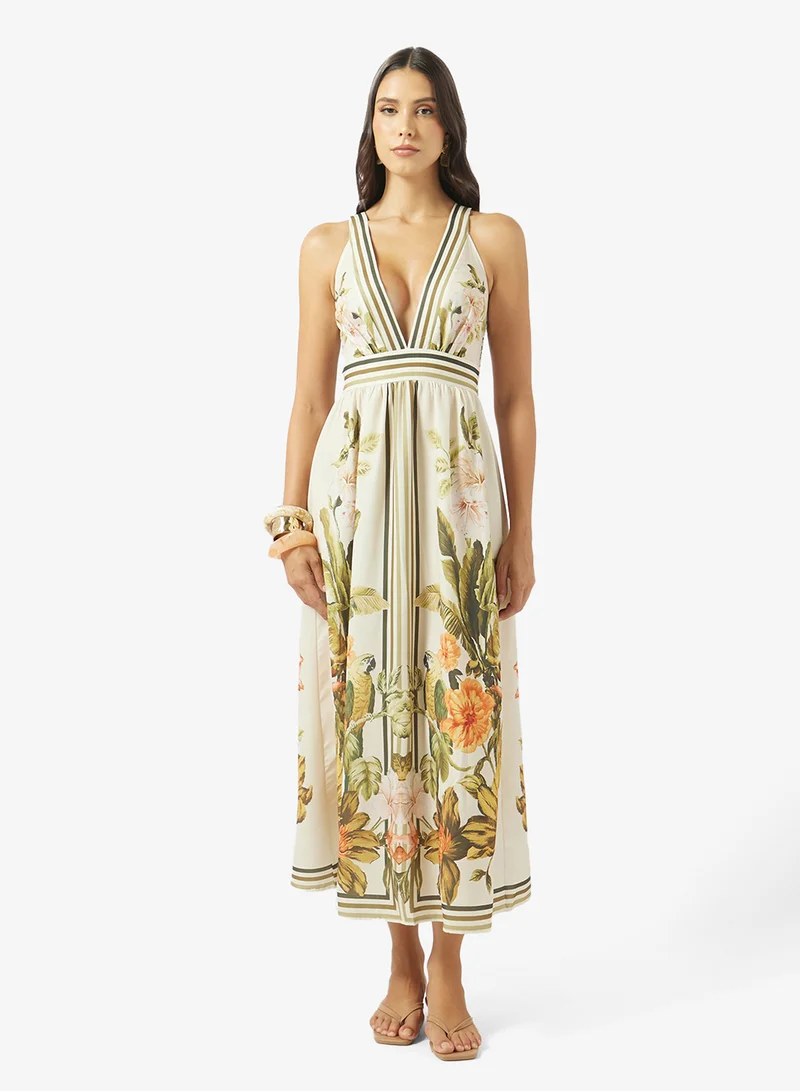 Tropical Print Dress