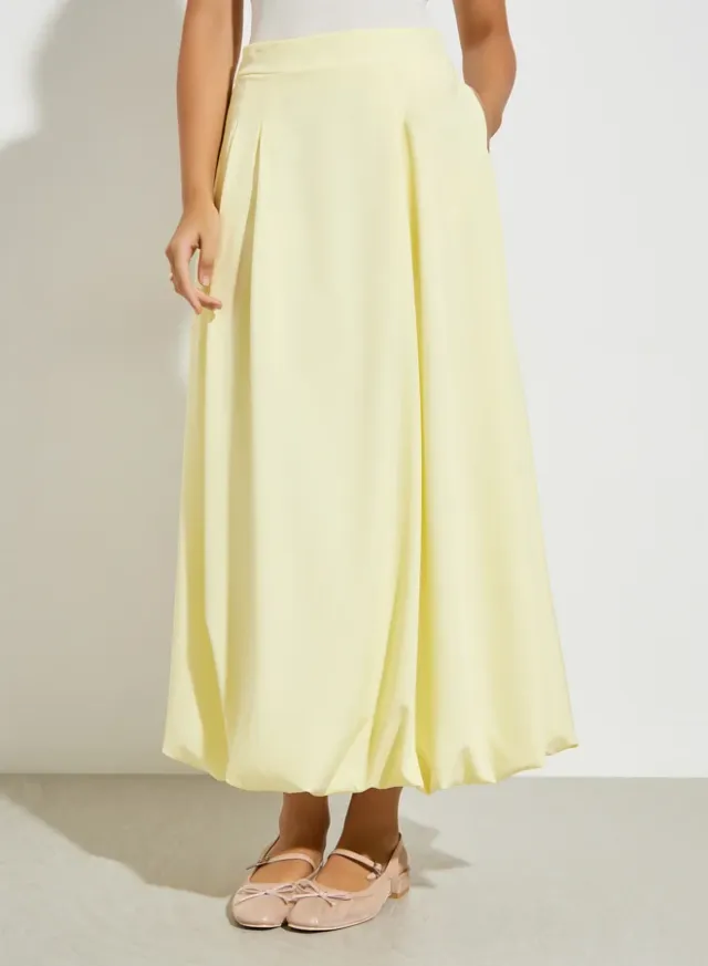 Balloon Fit Maxi Skirt, Yellow – image 2