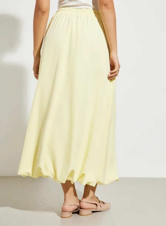 Balloon Fit Maxi Skirt, Yellow – image 5