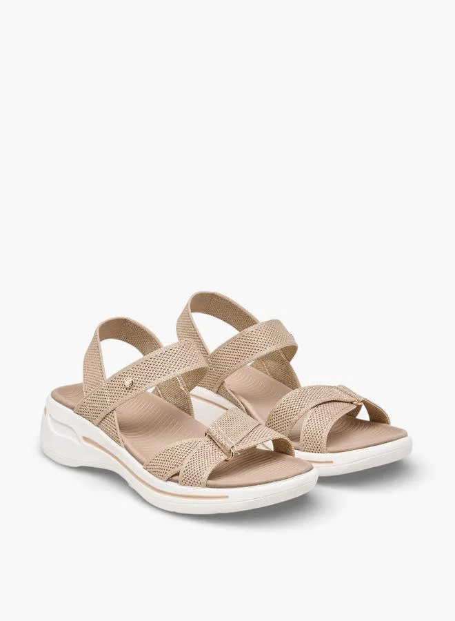 اشتري فلورا بيلا من شو إكسبرس GOLD Flora Bella Women Textured Comfort Sandals للنساء في الإمارات