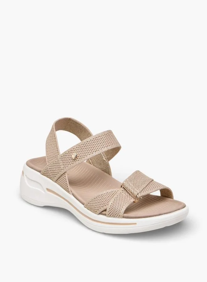 اشتري فلورا بيلا من شو إكسبرس GOLD Flora Bella Women Textured Comfort Sandals للنساء في الإمارات