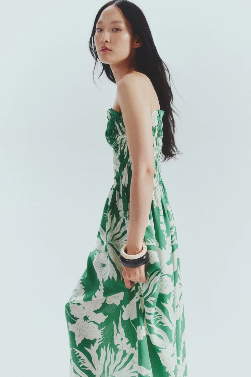 Smocked Strappy Dress