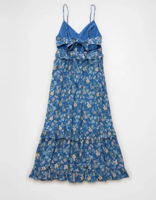 AE V-Neck Ruffle Midi Dress – image 2