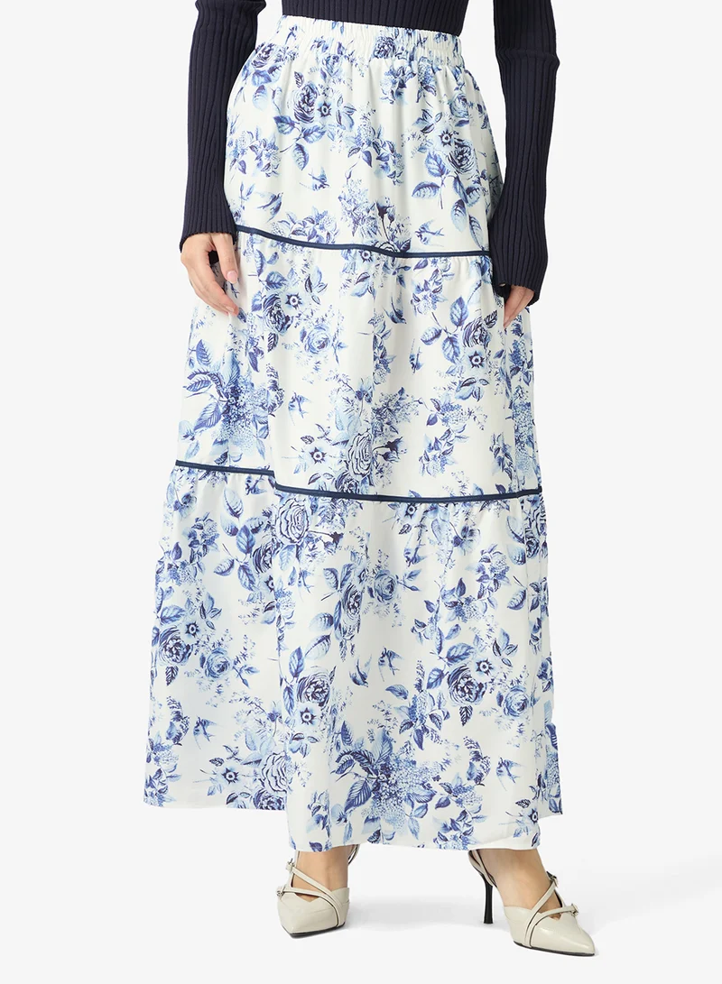 Floral Print Skirt
