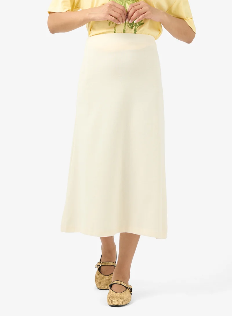 A-Line Satin Skirt