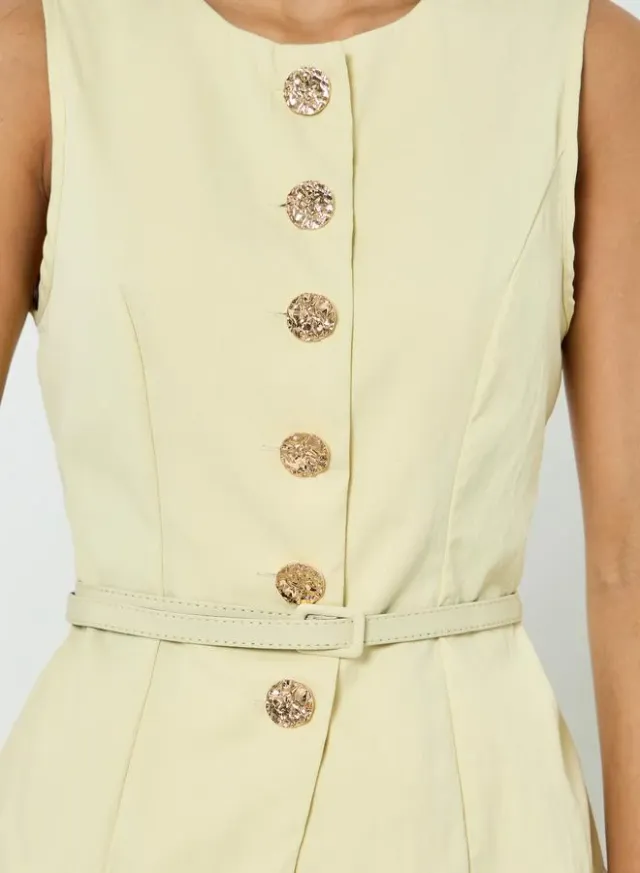 Sleeveless Top and Skirt Co-Ord Yellow – image 3