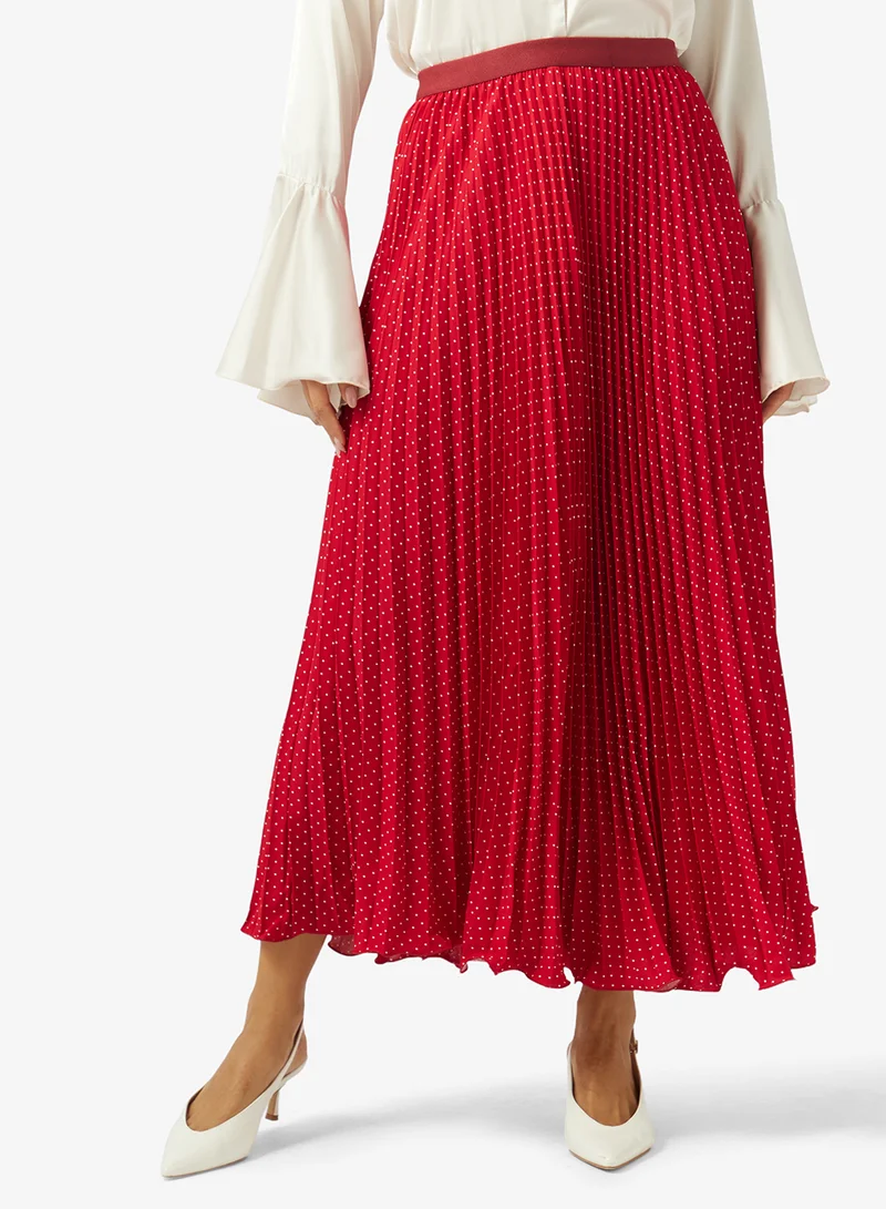 Polka Print Skirt
