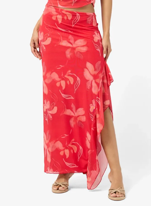 Floral Halter Top & Maxi Skirt Set – image 4