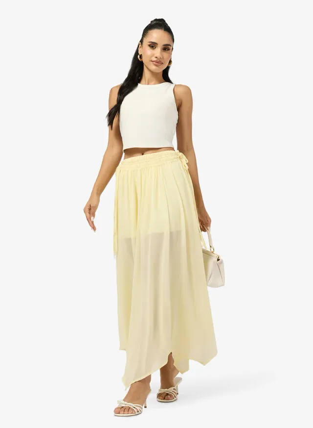Pleated Asymmetrical Midi Skirt – image 4