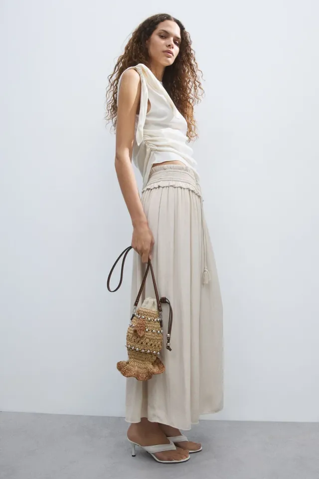 Tasseled Maxi Skirt