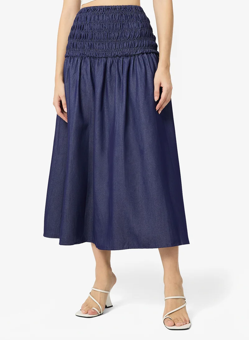 Shirred Waist Skirt