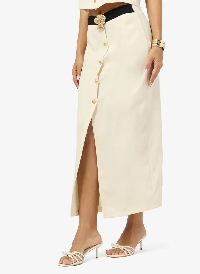 Button Up Vest & A-Line Skirt Coord Set – image 4