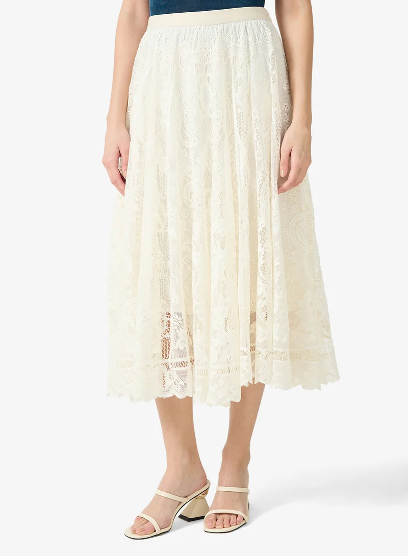 Lace A-Line Skirt