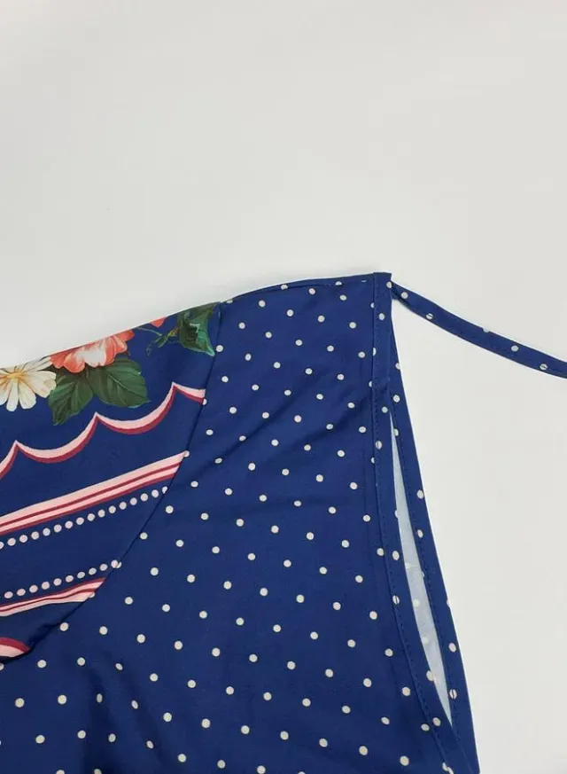 Women's Floral Print V-Neck Loose Long-Sleeve Mini Dress – image 5