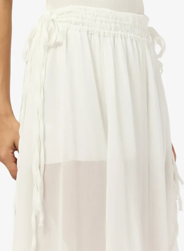Pleated Asymmetric Midi Skirt – image 3
