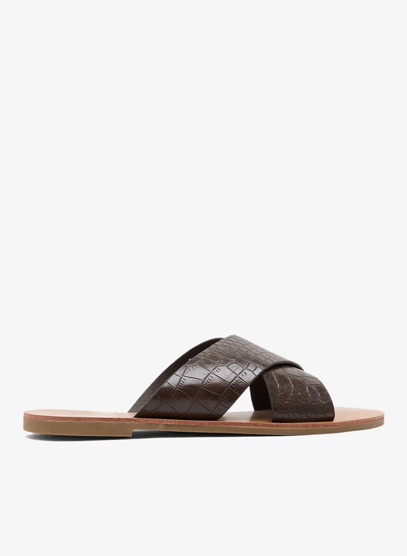 Cross Strap Flat Sandals