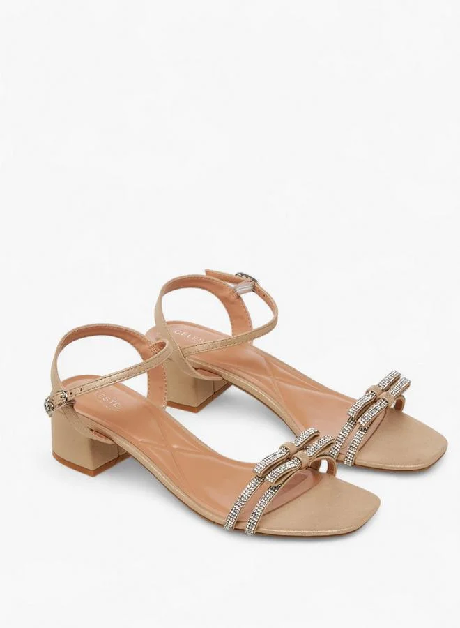 Embellished Block Heel Sandals