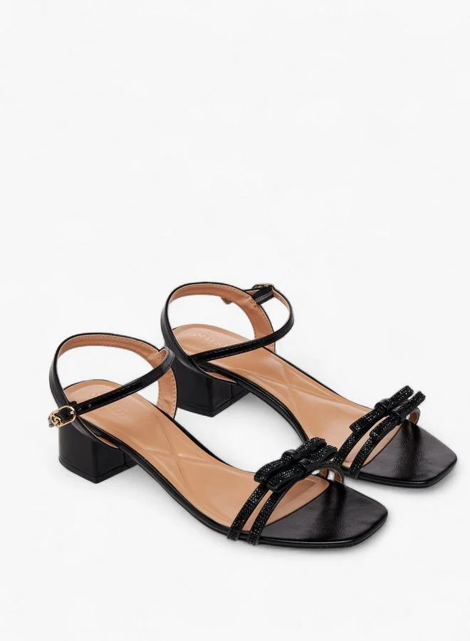 Embellished Block Heel Sandals
