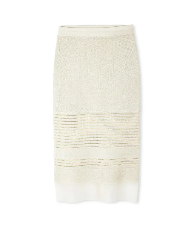 Contrast Textured Knit Skirt – image 4