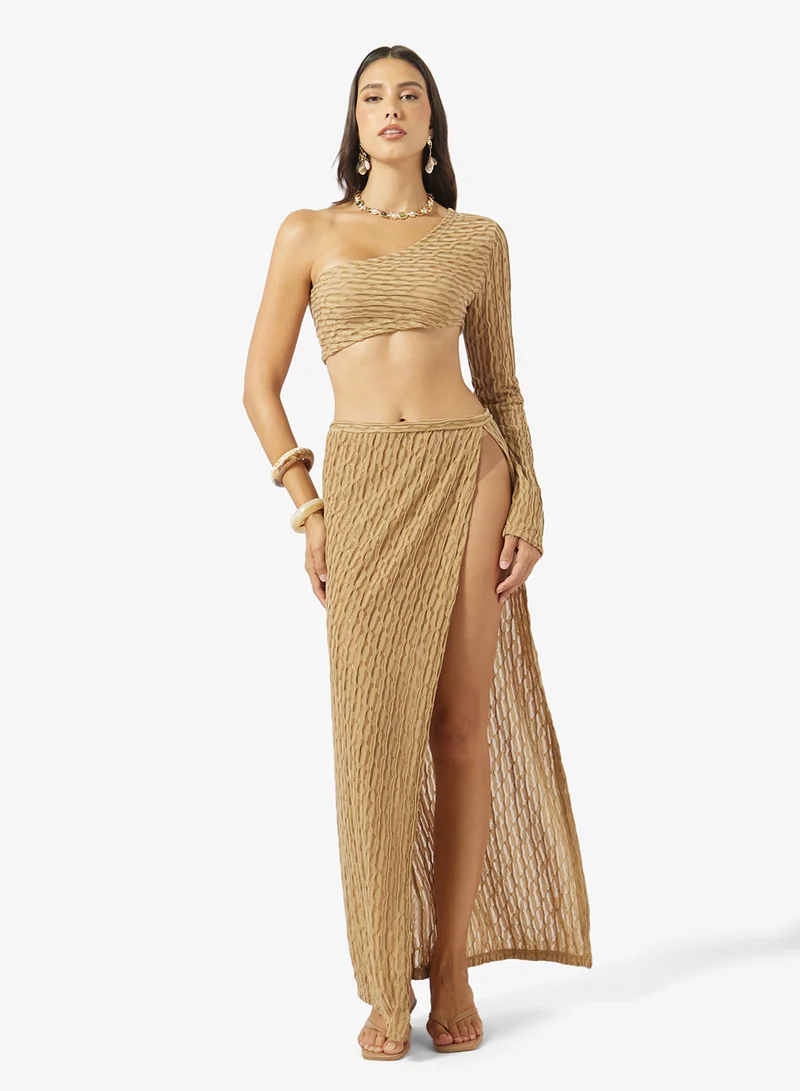 One Shoulder Top & Skirt Set