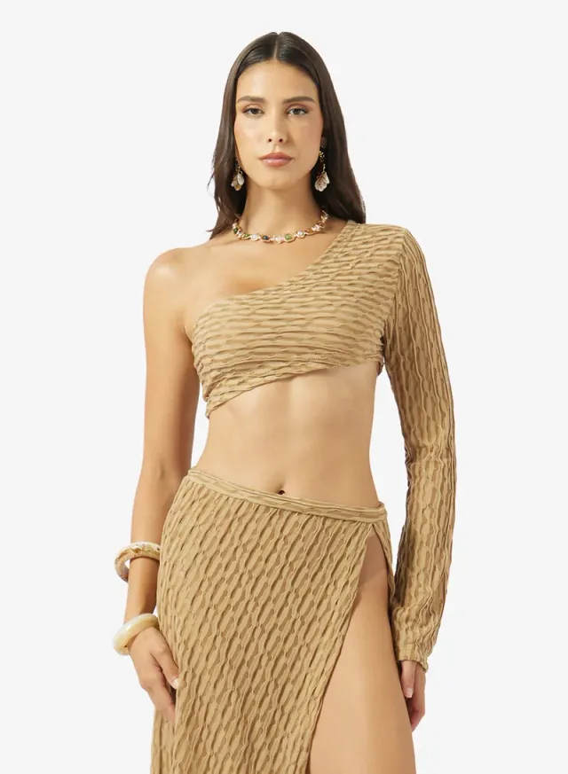One Shoulder Top & Skirt Set – image 3