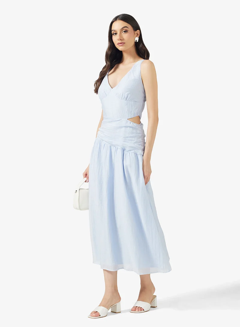 Sleeveless Asymmetric Waist Dress