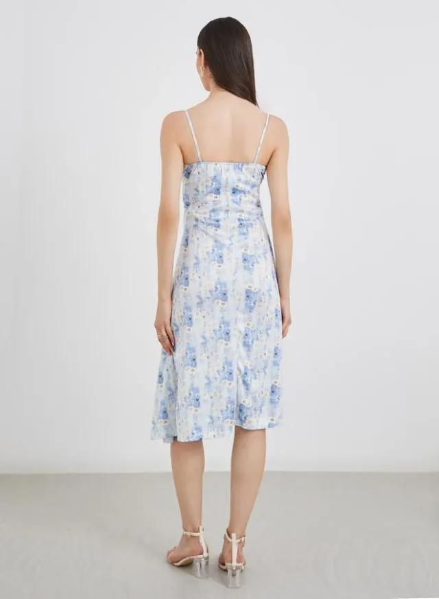 Women's Tie-Dye Print Strappy Knee-Length Dress – image 4