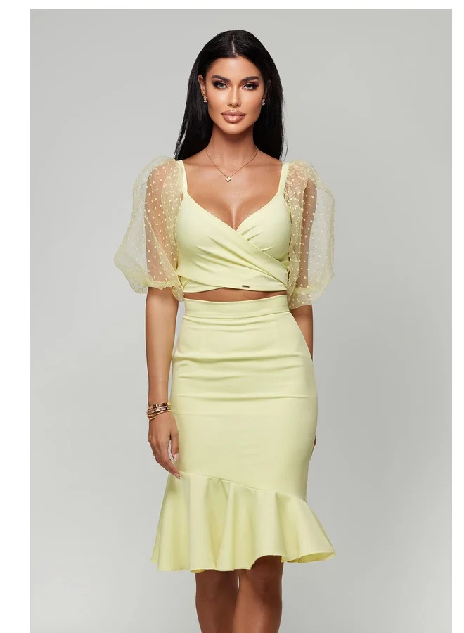 Promise Top and Skirt Set Yellow