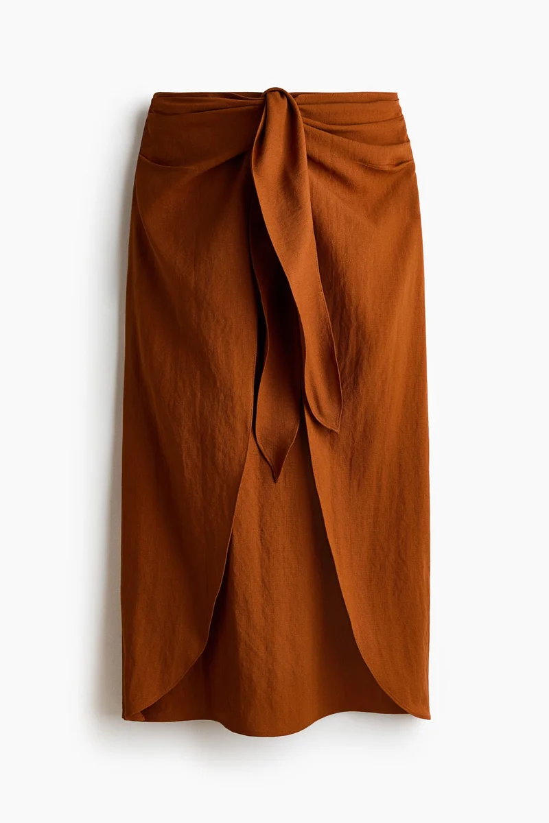 Tie-detail Pencil Skirt