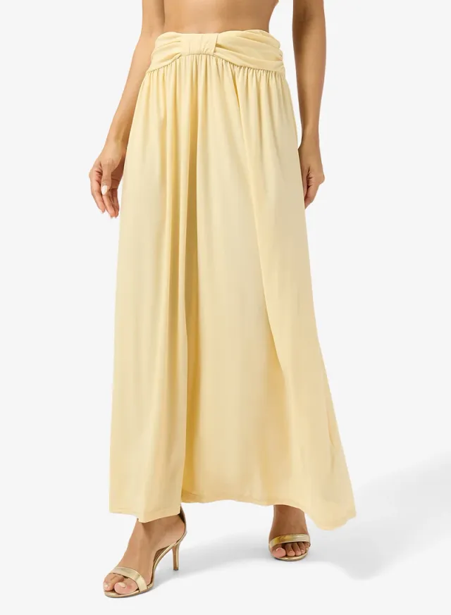 Off-Shoulder Draped Top & Skirt Set – image 4