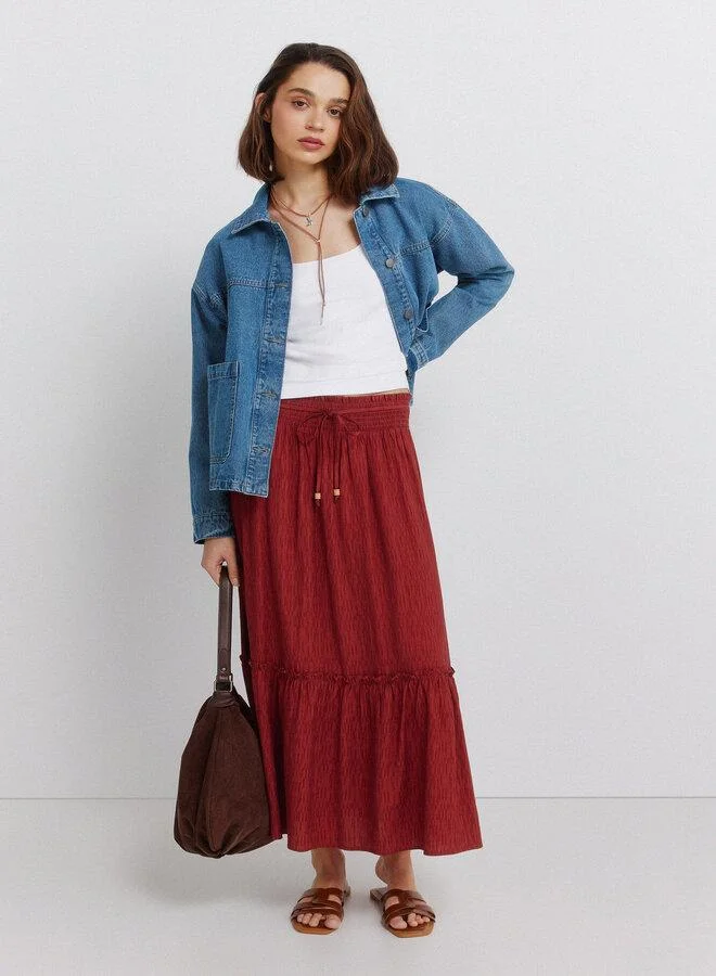 Midi Structured Skirt