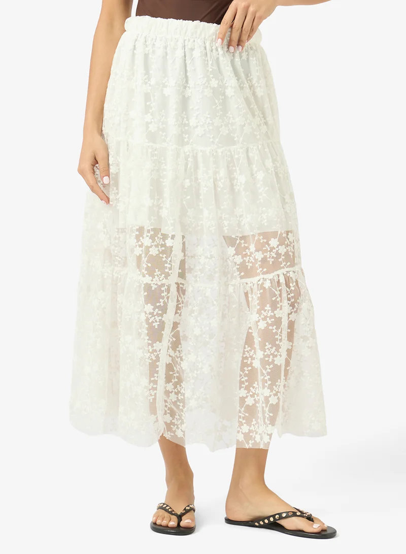 Lace A-Line Skirt