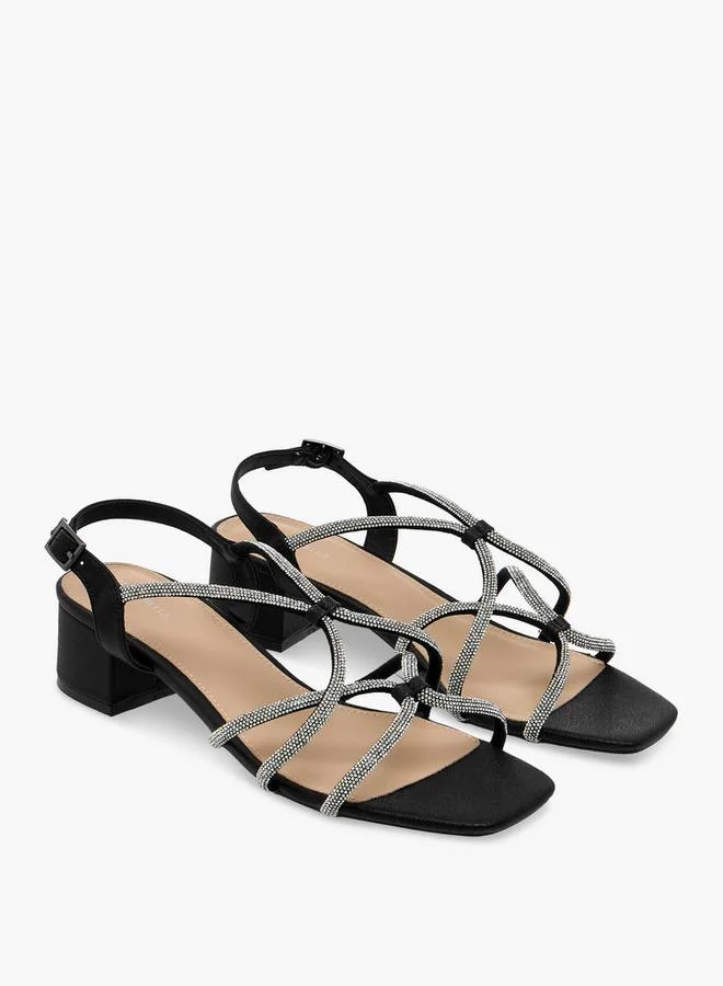 Women's Embellished Block Heel Sandals