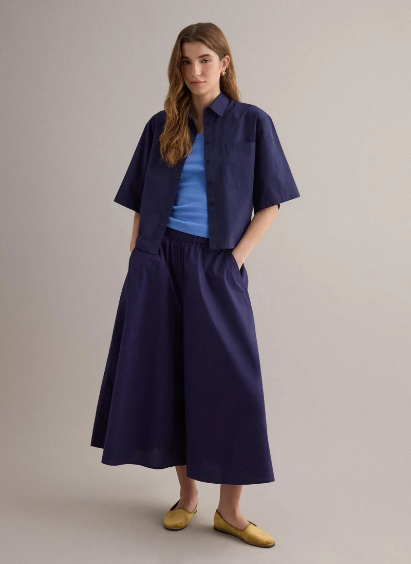 OVS Cotton Maxi Skirt Blue