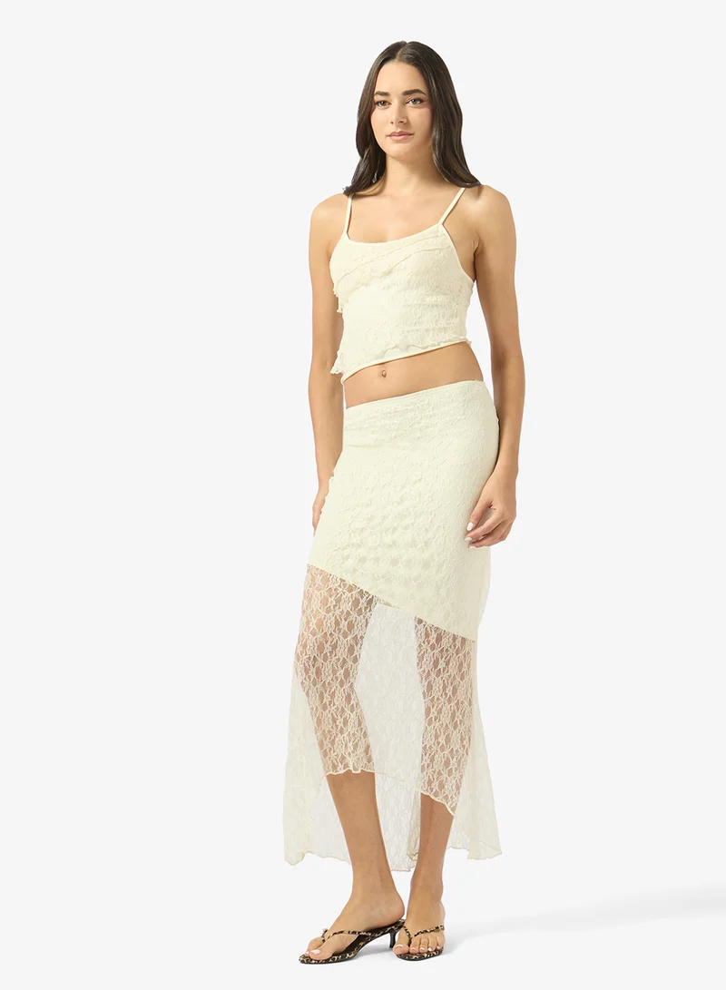 Lace Cami Tank Top & Maxi Skirt Set
