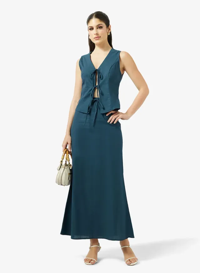 Tie-Up Vest & Skirt Set – image 5