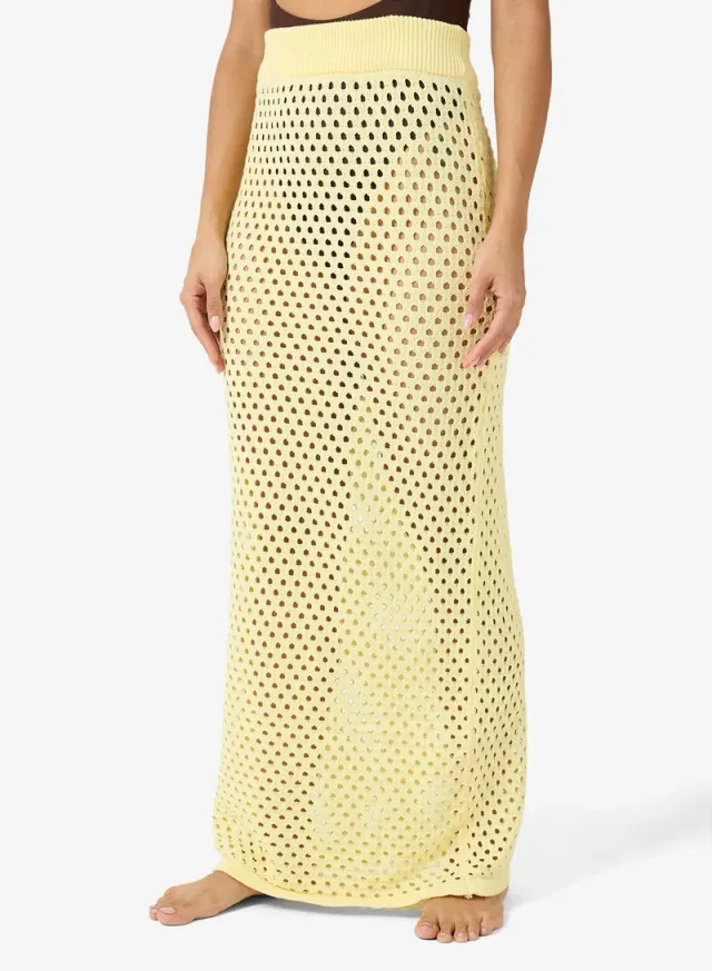 Crochet Button Down Shirt Maxi Skirt Set – image 5