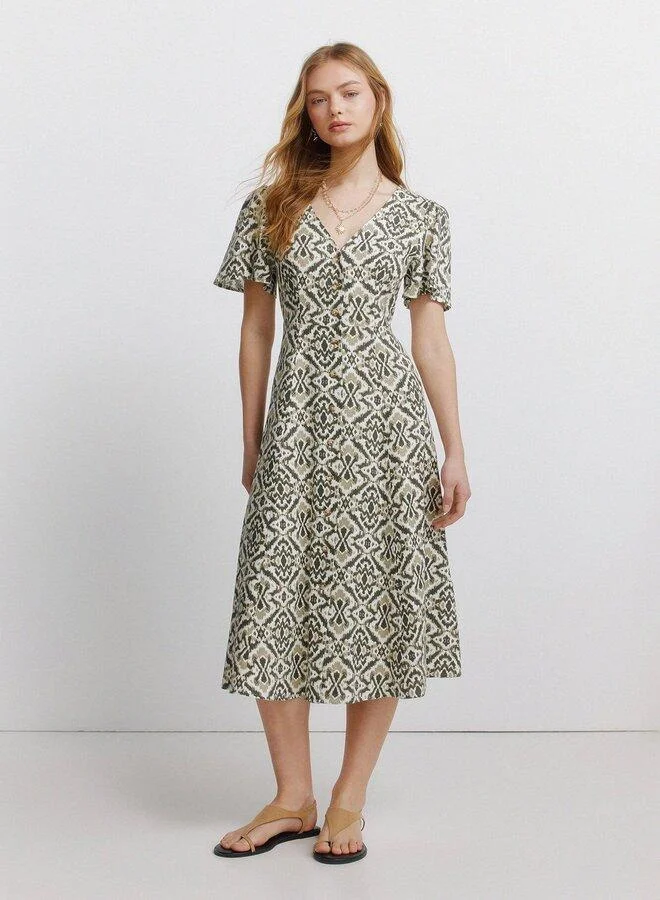 Printed Shirt Dress