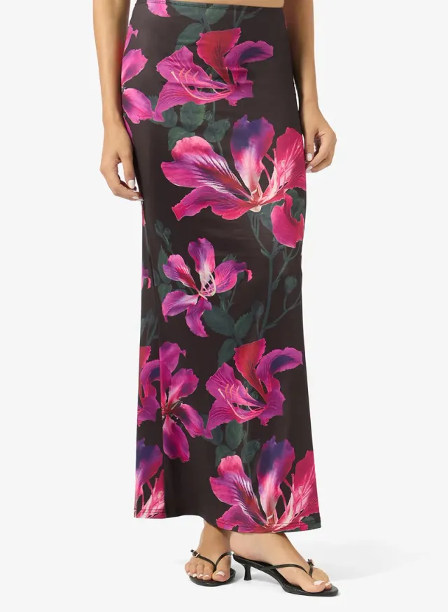 Floral Print Cami Tank Top and Skirt Set - Black – image 4
