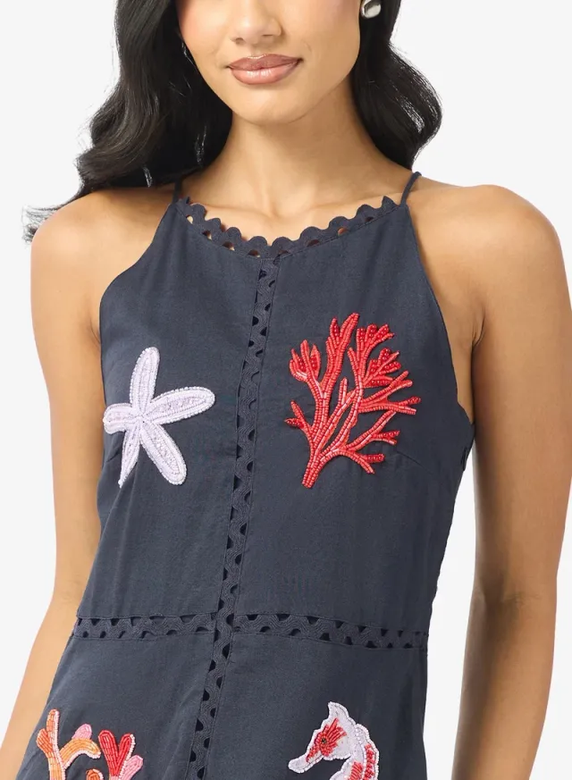 Embellished Tiered Sleeveless Midi Dress – image 4