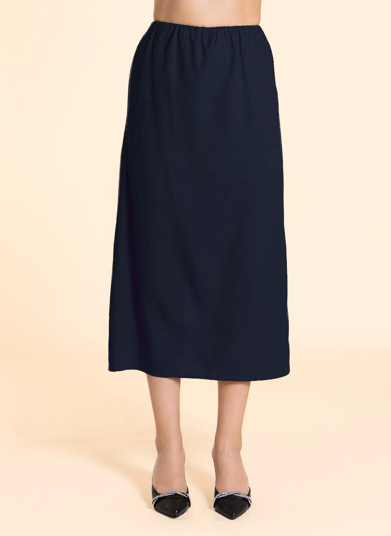 Midi Linen Blend Skirt