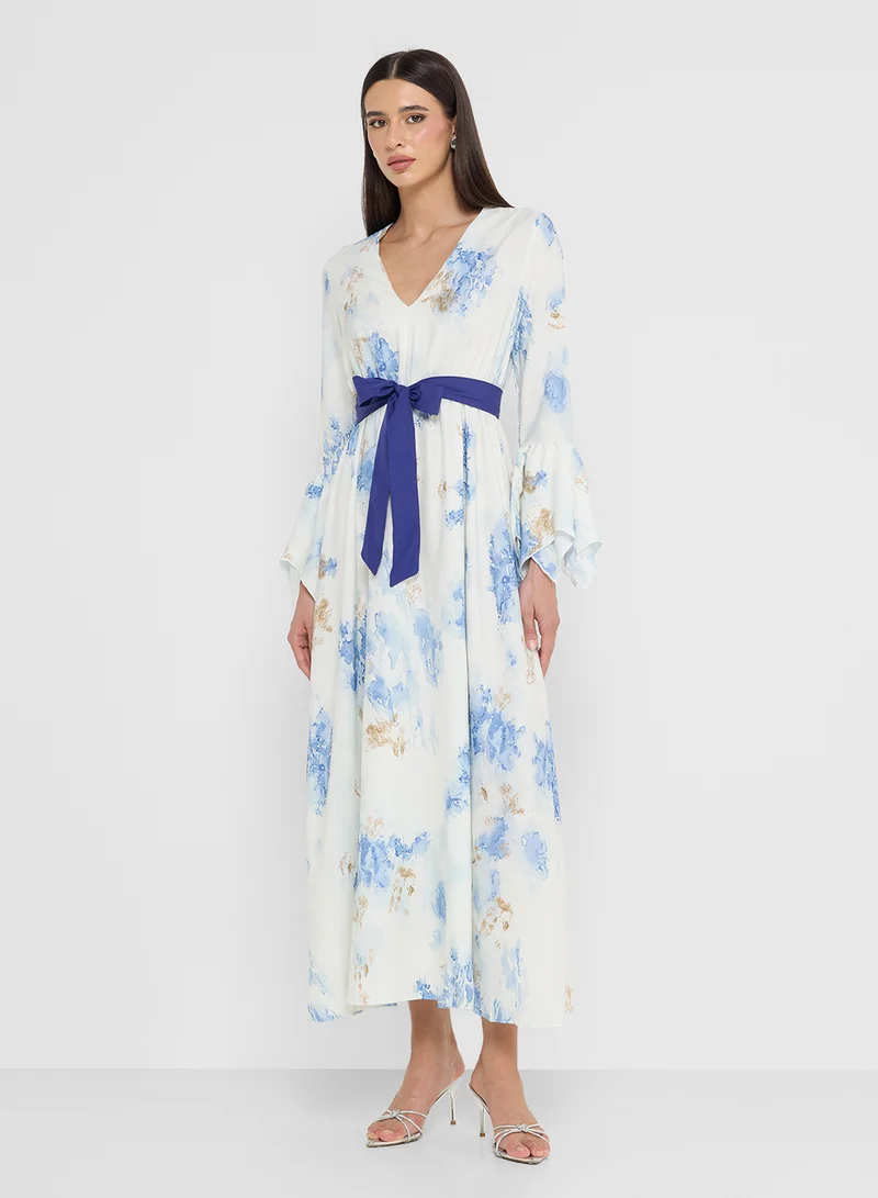 Floral Pleated Dress