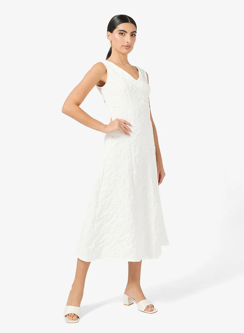 Textured A-line Dress