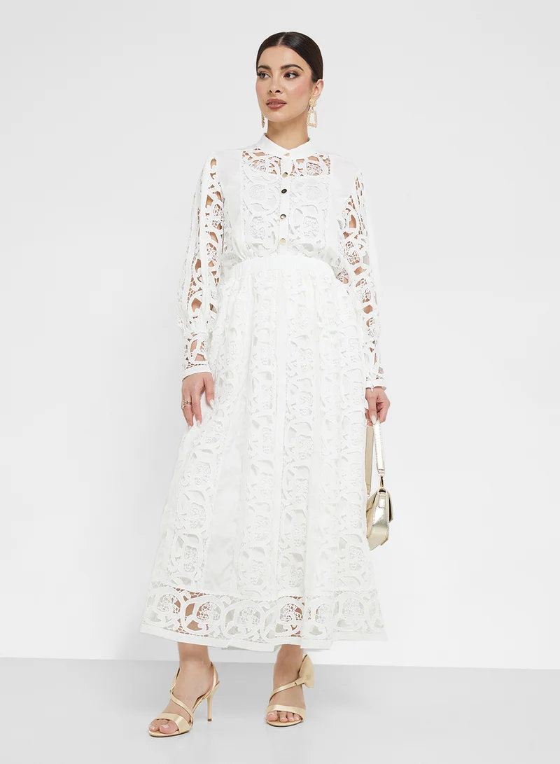 Lace Top Skirt Set