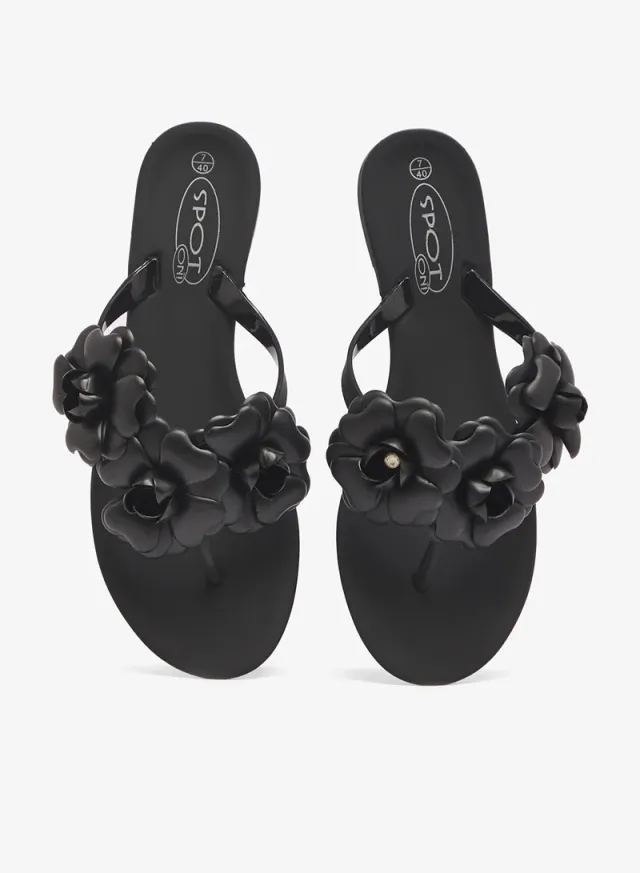 Textured Flat Sandals – image 4
