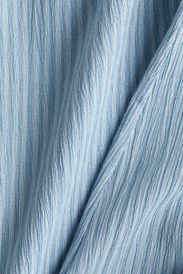 Blue Dusty Light Textured Jersey High-Rise Long Skirt – image 2