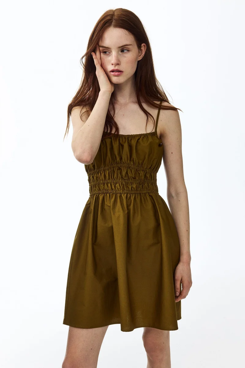 Cotton Tie-Strap Dress