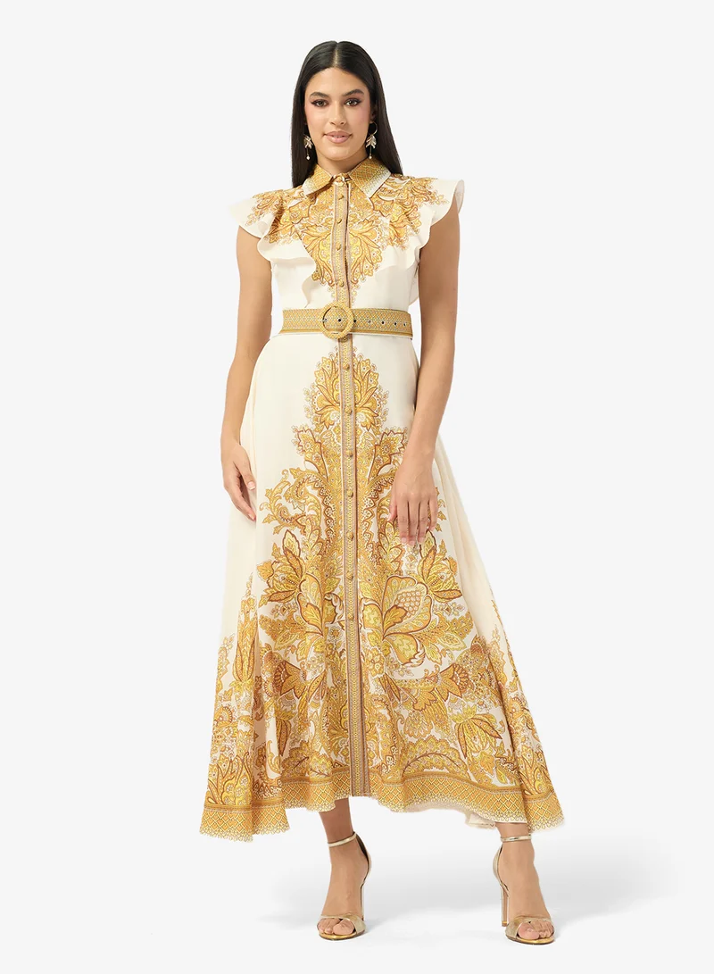 Abstract Print Dress