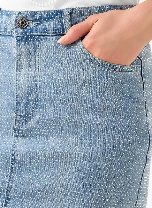 Embellished Mini Denim Skirt – image 4
